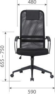 Кресло руководителя Chairman CH612 black