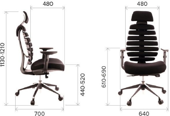 Кресло Everprof Ergo Black Ткань 