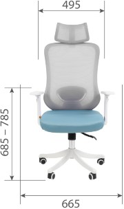 Кресло руководителя CHAIRMAN 563 белый