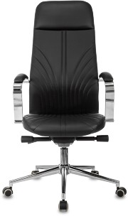 Кресло руководителя Бюрократ CH-610SL-Lux черный эко.кожа крестов. металл хром