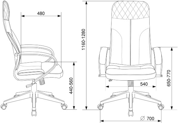 Кресло руководителя Бюрократ CH-608Fabric