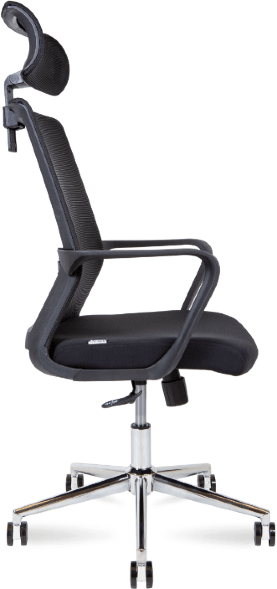 Кресло офисное Norden Интер чёрная сетка/хром