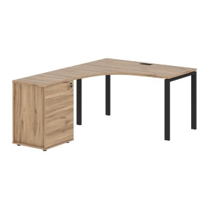 Стол эргономичный с тумбой EUCET 1318(L) 1360х1880х750 EDIS