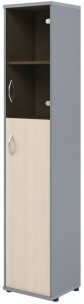 Шкаф колонка комбинированная СУ-1.7(R) Клен/Металлик 406*365*1975