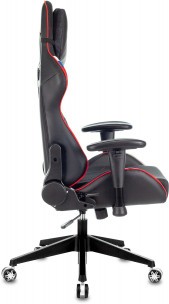 Кресло игровое Zombie VIKING 4 AERO белый/синий/красный искусст.кожа/ткань с подголов. крестовина пластик