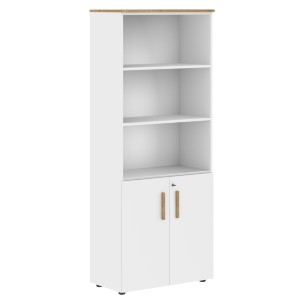 Шкаф с 1 комп-том малых дверей и топом FHC 80.5(Z) Белый премиум/Белый премиум 802х429х1983 FORTA