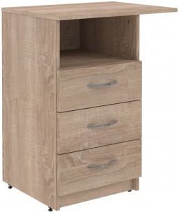 Тумба приставная SC-3D.2A Дуб Сонома светлый 600х450х760 SIMPLE